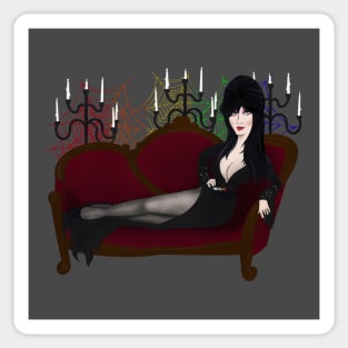 Elvira mistress of the dark. Spooky and gay! Sticker